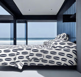 Navy Blue and Grey Classic Surfboards Sheet Set from Surfer Bedding™️ Medium Scale - Extremely Stoked