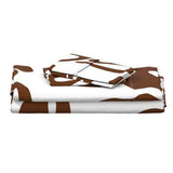Chocolate Brown Hawaiian Flowers on White Sheet Set from Surfer Bedding™️ Large Scale - Extremely Stoked