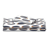 navy blue and orange surfboard sheet set