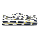 Navy Blue, White and Yellow Classic Surfboards Sheet Set from Surfer Bedding™️ Medium Scale - Extremely Stoked