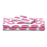 Surfer Girl Pink and Juicy Orange Classic Surfboards Sheet Set from Surfer Bedding™️ Medium Scale - Extremely Stoked
