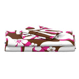 BROWN AND PINK HAWAIIAN SHEET SET