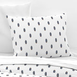 Navy Blue and Orange Mini Size Classic Surfboards Sheet Set from Surfer Bedding™️ - Extremely Stoked