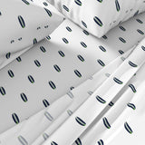 Navy Blue and Fresh Green Mini Size Classic Surfboards Sheet Set from Surfer Bedding™️ - Extremely Stoked