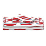 Surfer Red and Aqua Ocean Blue Classic Surfboards Sheet Set from Surfer Bedding™️ Large Scale - Extremely Stoked