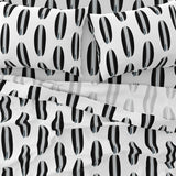 Black and Grey Classic Surfboards Sheet Set from Surfer Bedding™️ Large Scale - Extremely Stoked