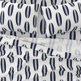 Navy Blue and Grey Classic Surfboards Sheet Set from Surfer Bedding™️ Large Scale - Extremely Stoked