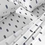 Navy Blue and Gray Mini Size Classic Surfboards Sheet Set from Surfer Bedding™️ - Extremely Stoked