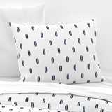 Navy Blue and Gray Mini Size Classic Surfboards Sheet Set from Surfer Bedding™️ - Extremely Stoked
