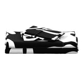 Black and White Hawaiian Flowers Sheet Set from Surfer Bedding™️ Large Scale - Extremely Stoked