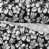 Black and White Hawaiian Flowers Sheet Set from Surfer Bedding™️ Medium Scale - Extremely Stoked