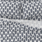 Navy Blue and Gray Classic Surfboards Sheet Set - Medium Scale - Extremely Stoked® Eco Luxe Surfer Bedding