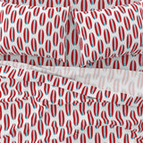 Red and Aqua Blue Classic Surfboards Sheet Set - Medium Scale - Extremely Stoked® Eco Luxe Surfer Bedding