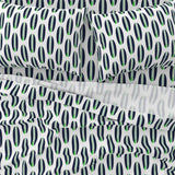 Navy Blue and Lime Green Classic Surfboards Sheet Set - Medium Scale - Extremely Stoked® Eco Luxe Surfer Bedding