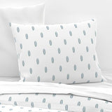 Slate Blue and Sage Green Mini Size Classic Surfboards Sheet Set from Surfer Bedding™️ - Extremely Stoked