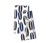 Navy Blue and Brown Surfboard Dinner Napkins - Extremely Stoked