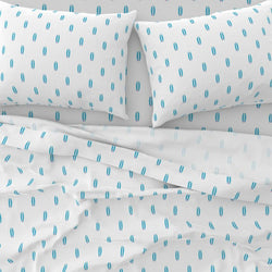 Aqua Ocean Blue and Soft Pink Mini Size Classic Surfboards Sheet Set - Extremely Stoked