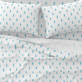 Aqua Ocean Blue and Soft Pink Mini Size Classic Surfboards Sheet Set - Extremely Stoked