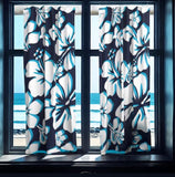 Ocean Blues Hawaiian Hibiscus Flowers Sheet Set from Surfer Bedding™️ Large Scale - Extremely Stoked
