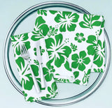 Fresh Green and White Hawaiian Flowers Dinner Napkins - Extremely Stoked