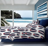 Red, White and Blue Classic USA Surfboards Sheet Set from Surfer Bedding™️ Large Scale - Extremely Stoked