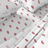Surfer Red and Aqua Ocean Blue Mini Size Classic Surfboards Sheet Set - Extremely Stoked