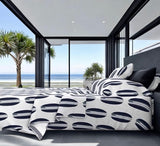 Black and Grey Classic Surfboards Sheet Set from Surfer Bedding™️ Large Scale - Extremely Stoked