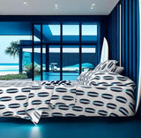 Ocean Blues Classic Surfboards Sheet Set from Surfer Bedding™️ Medium Scale - Extremely Stoked