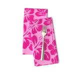 Hot and Soft Pinks Hawaiian Flowers Dinner Napkins - Extremely Stoked