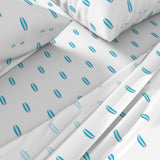 Aqua Ocean Blue and Soft Pink Mini Size Classic Surfboards Sheet Set - Extremely Stoked