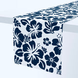 Navy Blue Hawaiian Flowers Table Runner - Extremely Stoked