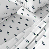 Navy Blue and Lime Green Mini Size Classic Surfboards Sheet Set from Surfer Bedding™️ - Extremely Stoked