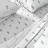 Slate Blue and Sage Green Mini Size Classic Surfboards Sheet Set from Surfer Bedding™️ - Extremely Stoked