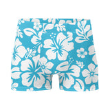 Aqua Blue Hawaiian Flowers Men's Boxer Briefs – Surf Inspired Underwear by Extremely Stoked®