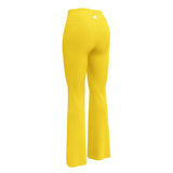 Yellow Flare Leggings with Extremely Stoked Epic Wave Logo - Extremely Stoked