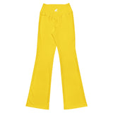 Yellow Flare Leggings with Extremely Stoked Epic Wave Logo - Extremely Stoked