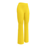 Yellow Flare Leggings with Extremely Stoked Epic Wave Logo - Extremely Stoked