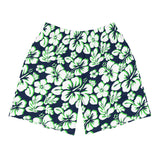 Men’s Navy Blue, Lime Green & White Hawaiian Eco Athleisure Shorts | Extremely Stoked®