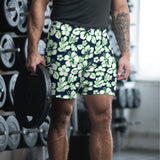 Men’s Navy Blue, Lime Green & White Hawaiian Eco Athleisure Shorts | Extremely Stoked®