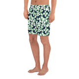 Men’s Navy Blue, Lime Green & White Hawaiian Eco Athleisure Shorts | Extremely Stoked®