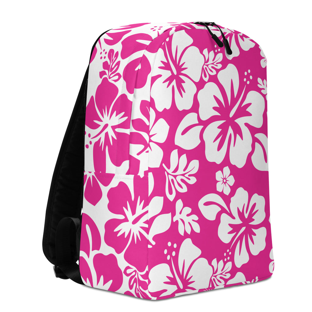 Hot Pink & White Hawaiian Backpack | Extremely Stoked® Surf  display picture 3