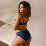 Classic Navy Blue Two Piece High Waisted Bikini from Extremely Stoked - Extremely Stoked