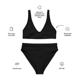 Black Two Piece High Waisted Bikini from Extremely Stoked - Extremely Stoked