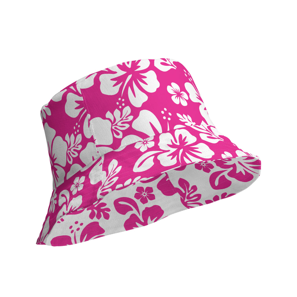 Hat Attack Hat Pink Floral Printed Reversible Bucket Hat  display picture 1