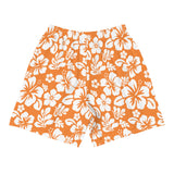 Men’s Orange & White Hawaiian Eco Athleisure Shorts | Extremely Stoked®