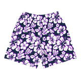 Men’s Navy Blue, Purple & White Hawaiian Eco Athleisure Shorts | Extremely Stoked®