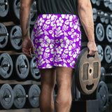 Men’s Purple & White Hawaiian Eco Athleisure Shorts | Extremely Stoked®