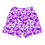 Men’s Purple & White Hawaiian Eco Athleisure Shorts | Extremely Stoked®