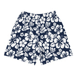 Men’s Navy Blue & White Hawaiian Eco Athleisure Shorts | Extremely Stoked®