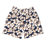 Men’s Navy Blue, Orange & White Hawaiian Eco Athleisure Shorts | Extremely Stoked®